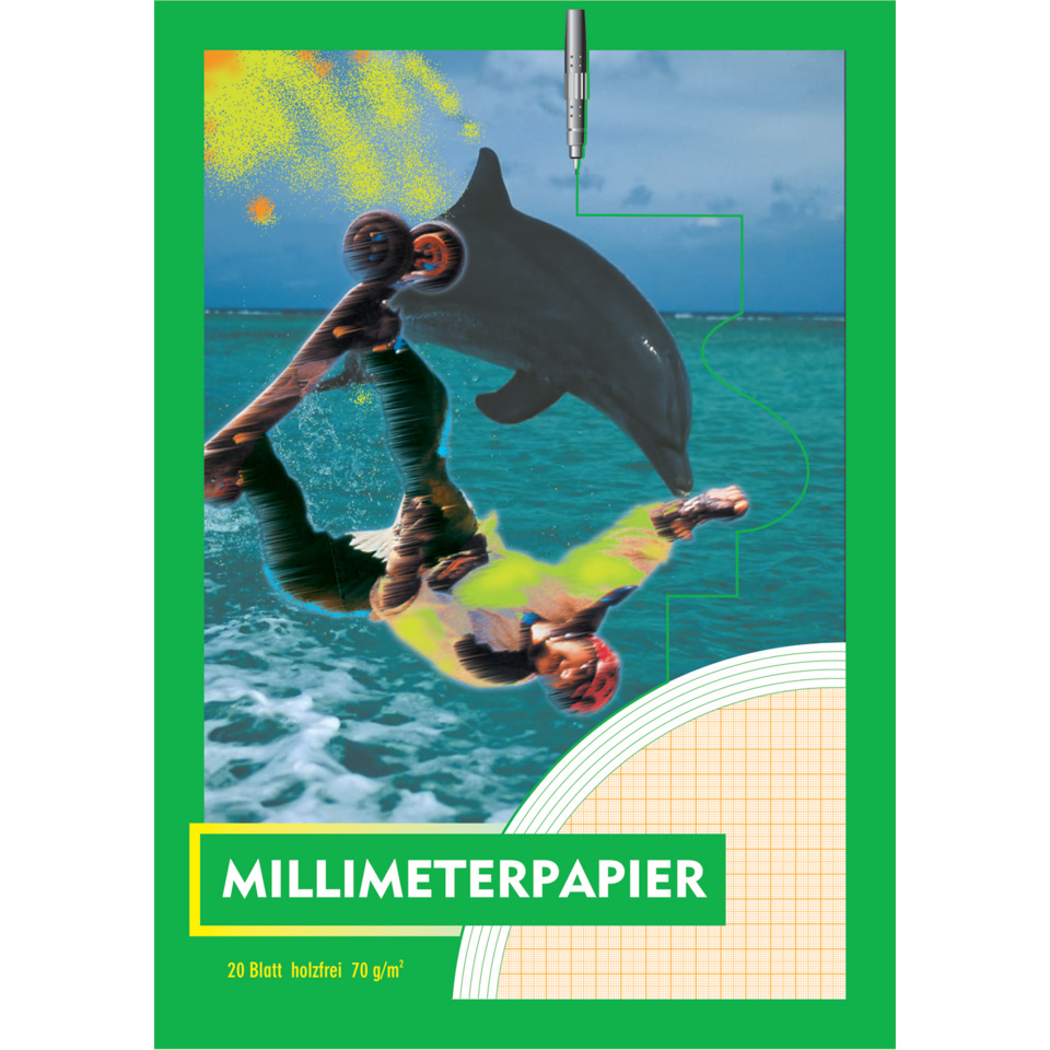 Millimeterpapier - Block mit 20 Blatt, A3, 70 g/qm