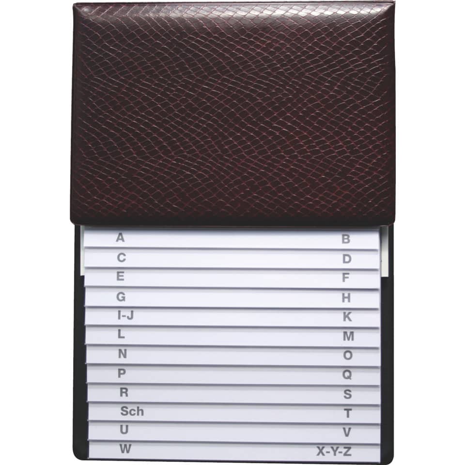 Telefon-Klappregister - weinrot, 160 x 230 mm
