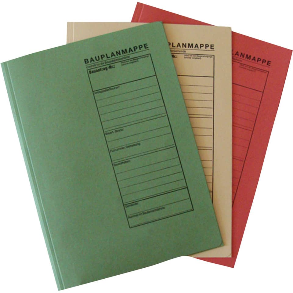 Bauplanhefter - für Bauantragsverfahren, Pack à 3 Stück