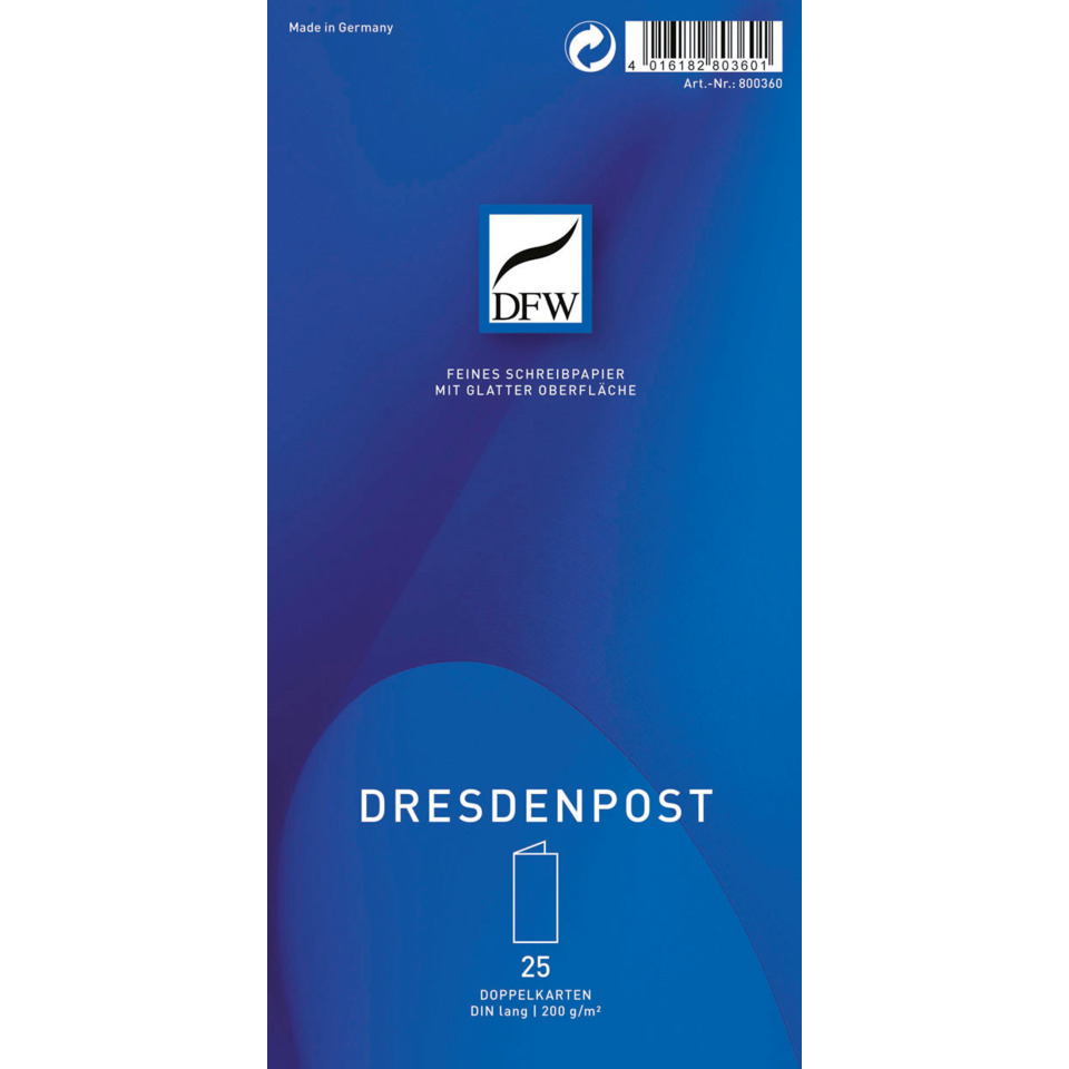Doppelkarte DresdenPost - DL hoch, 25 Stück