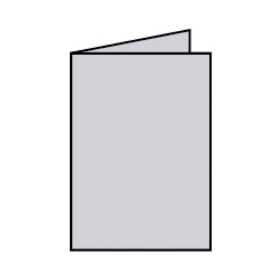 Briefkarte Paperado - A6, 220 g/qm, doppelt, hoch, eisgrau gerippt