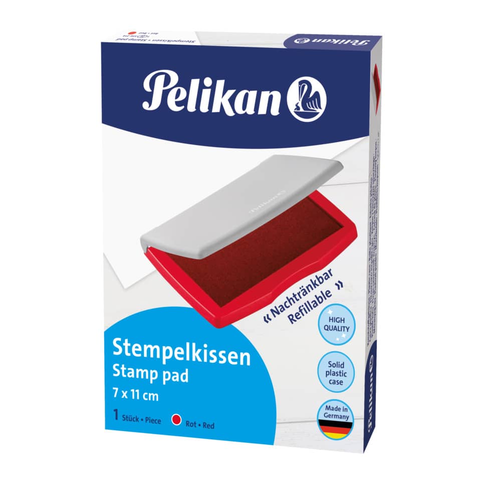 Stempelkissen 2E Kunststoff-Gehäuse - 110 x 70 mm, rot getränkt