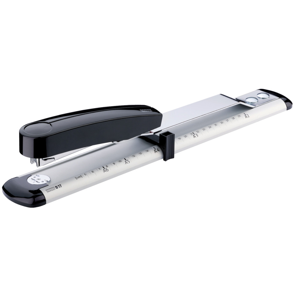 Heftgerät (Büro) B17 - Aktenheftgerät, 40 Blatt, 300 mm, lichtgrau/schwarz