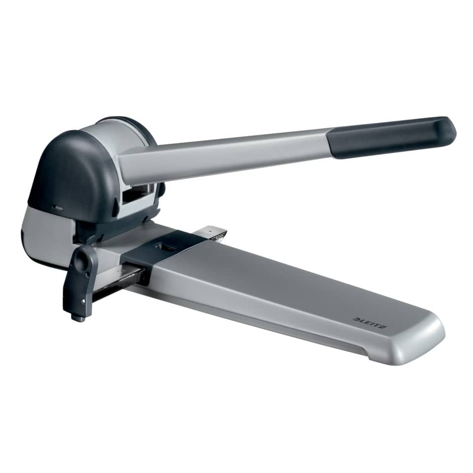 5182 Superlocher - 250 Blatt, Metall, mit Anschlagschiene, silber