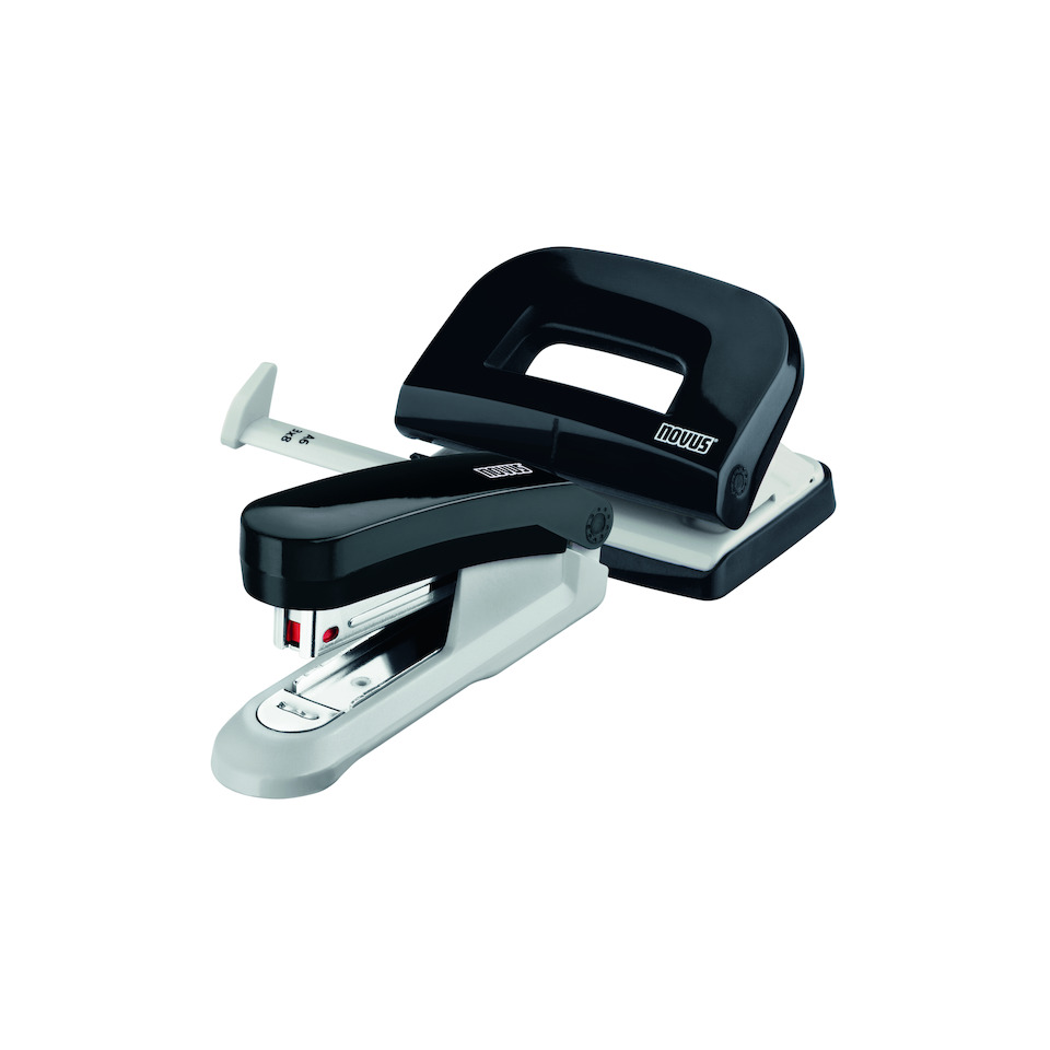 Heftgerät E15 + Locher E210 - schwarz