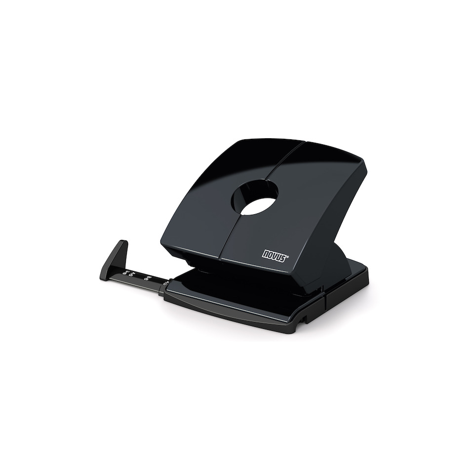Locher (Büro) B230 - 30 Blatt, 4-fach Lochung, Anschlagschiene, schwarz