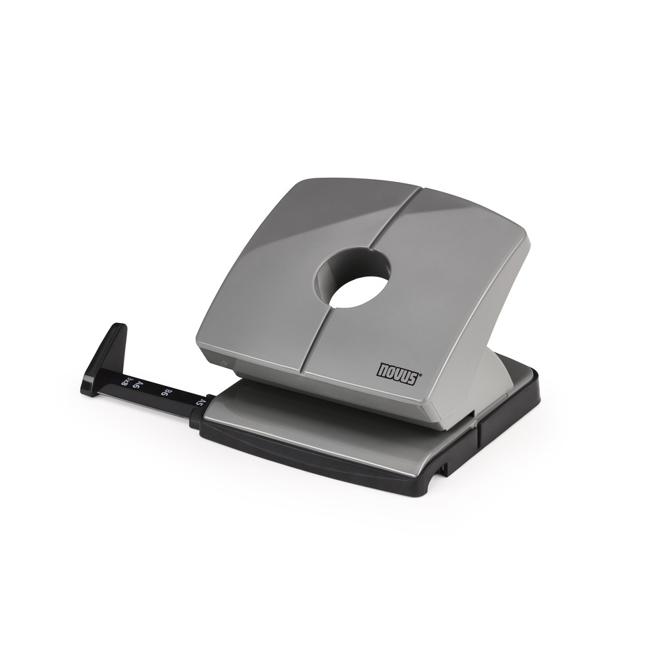 Bürolocher B 220, bis 20 Blatt smart grey, mit Anschlagschiene