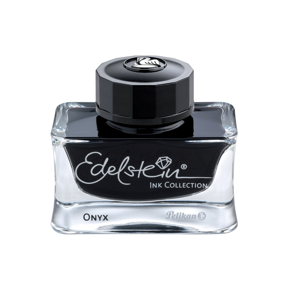 Edelstein® Ink - 50 ml Glasflacon, onyx (schwarz)