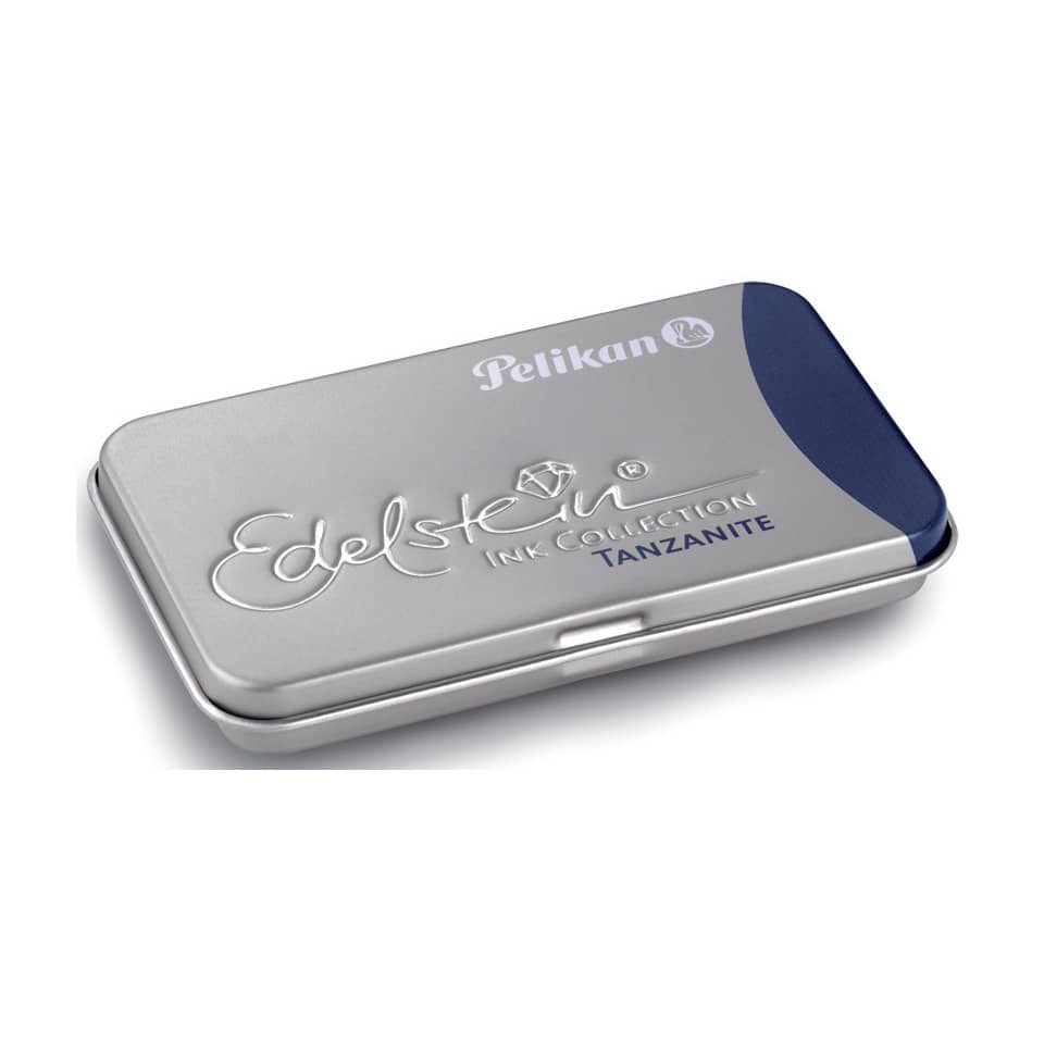 Tintenpatrone Edelstein Ink Collection GTP - 6 Patronen im Metalletui, Tanzanite (blau-schwarz)