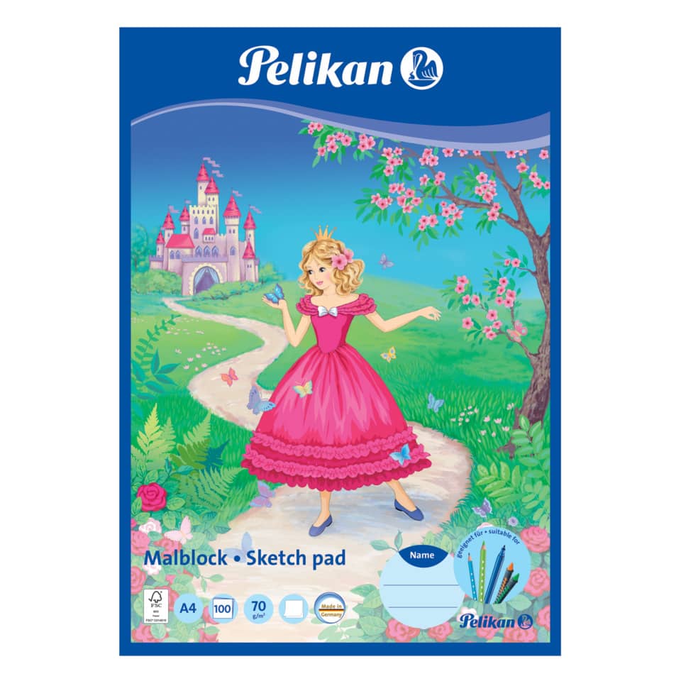 Malblock - A4, 100 Blatt, 70 g/qm, sortiert