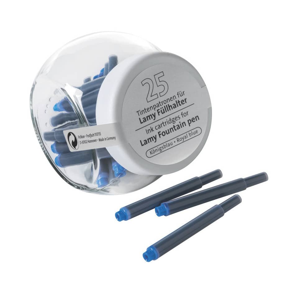 Tintenpatrone LTP für Lamy-Füllhalter - königsblau, 25 Stück Glas