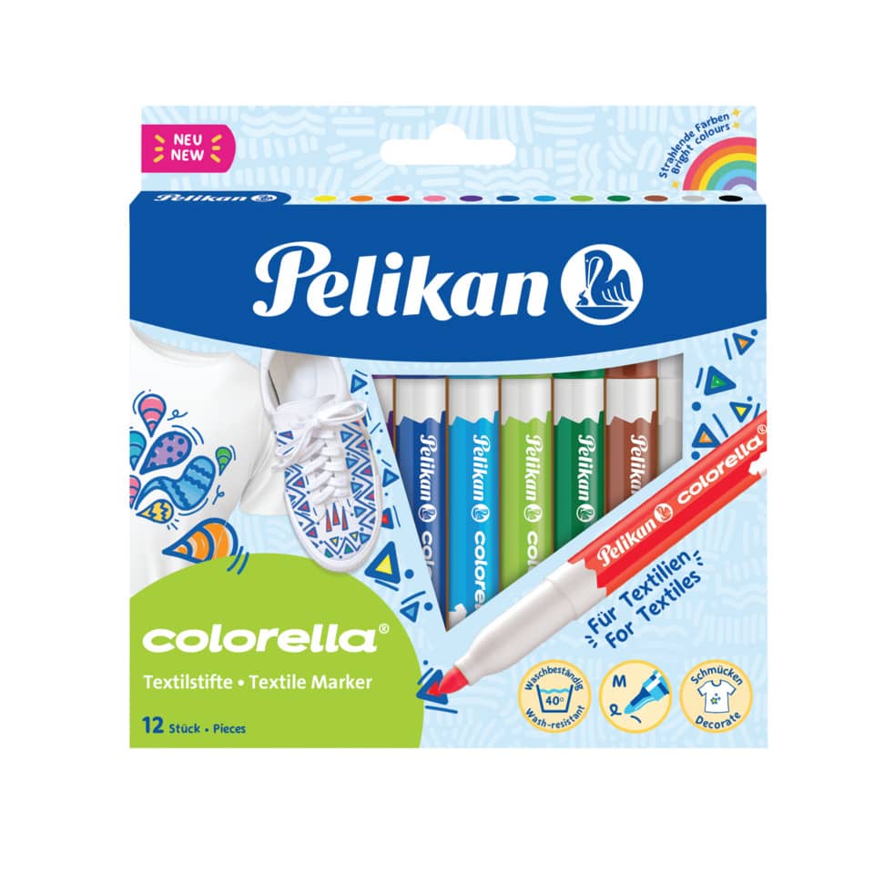 Textilmarker Colorella® - 2-4 mm, 12 Farben sortiert