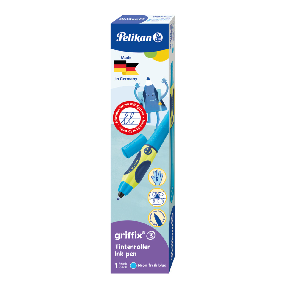griffix® Tintenroller Stufe 3 - Neon Fresh Blue, Faltschachtel