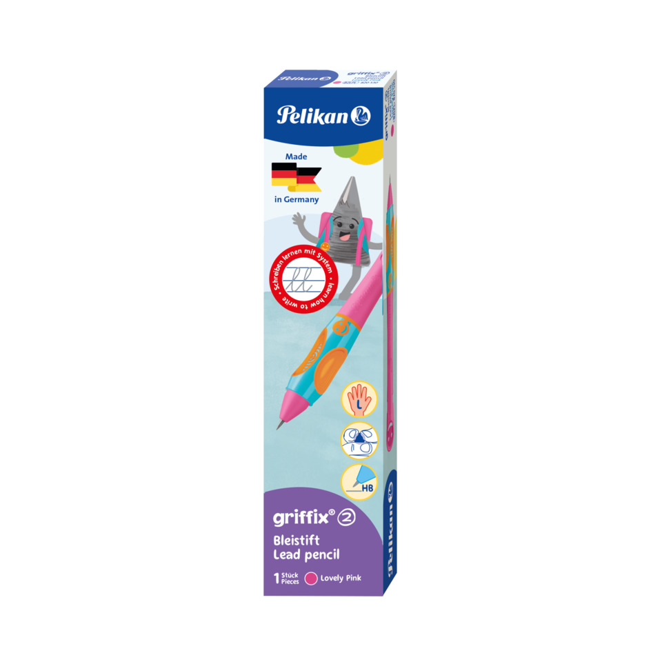 griffix® Bleistift - Lovely Pink, Linkshänder, Faltschachtel