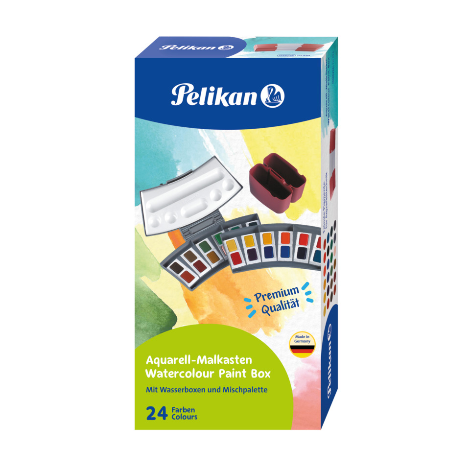 Aquarell-Malkasten 725/24, Kunststoffkasten mit 24 Farben