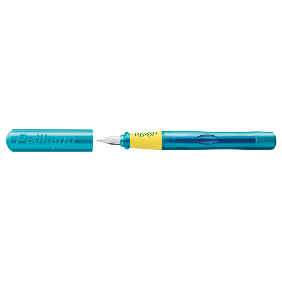 Schulfüller Pelikano® junior - Feder L, türkis, Faltschachtel