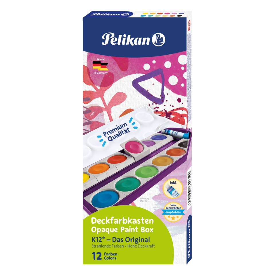 Deckfarbkasten 735K/12 - 12 Farben + 1 Deckweiß, violett