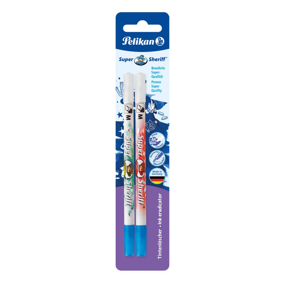 Tintenlöschstift Super Sheriff 258M - mittel, 2er Pack Blister