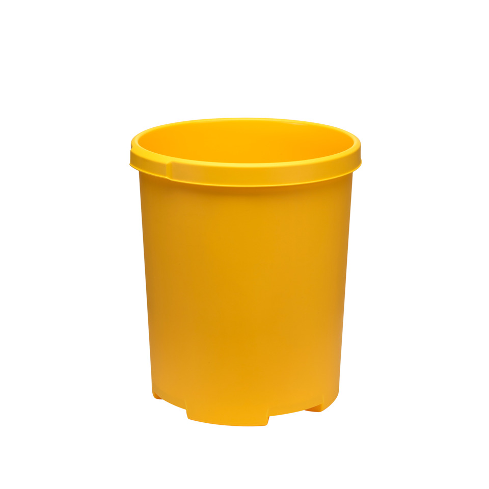 Großpapierkorb KLASSIK XXL - 50 Liter, rund, extra stabil, gelb