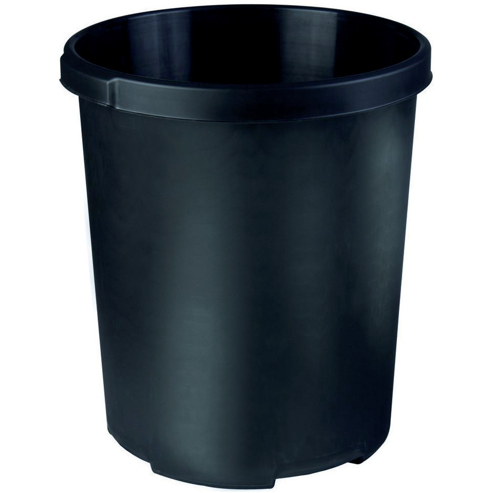 Großpapierkorb KLASSIK XXL - 50 Liter, rund, extra stabil, schwarz