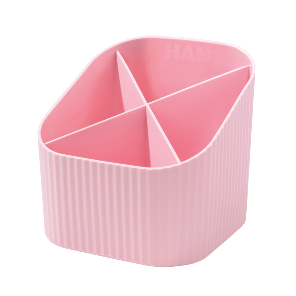 Schreibköcher Re-X-LOOP - 4 Fächer, pastellrosa