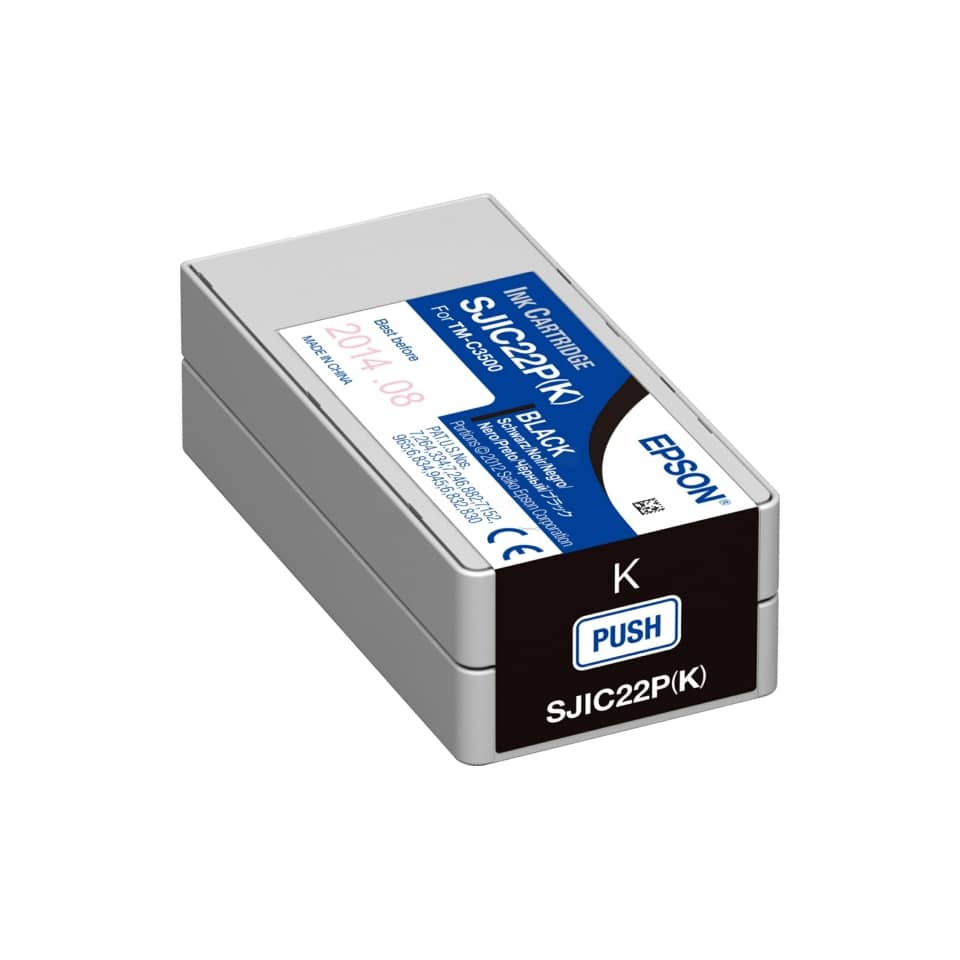 Original Epson Tintenpatrone schwarz (C33S020601,SJI-C-22-P-(K))