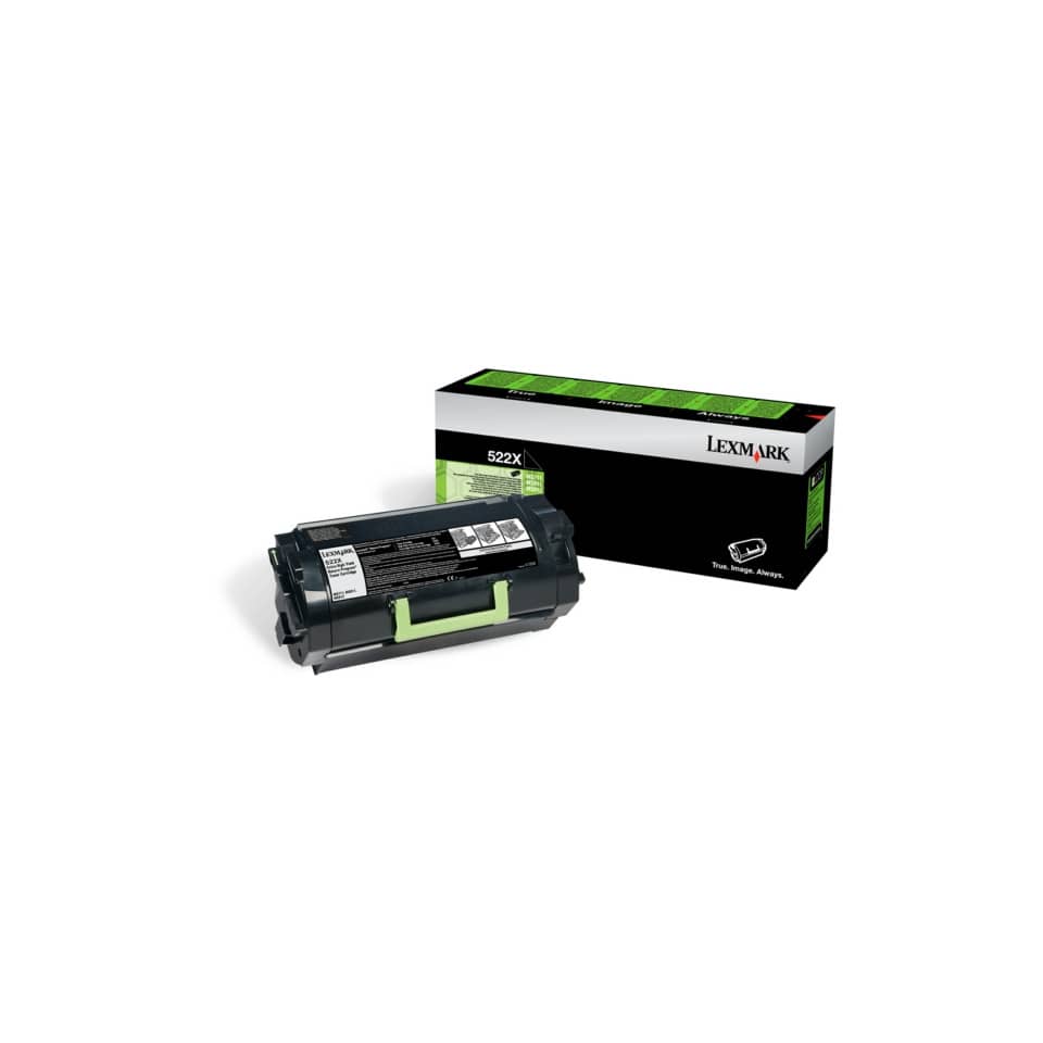 Original Lexmark Toner-Kit schwarz extra High-Capacity return program (0052D2X0E,052D2X0E,52D2X0E,522X,NO522X)