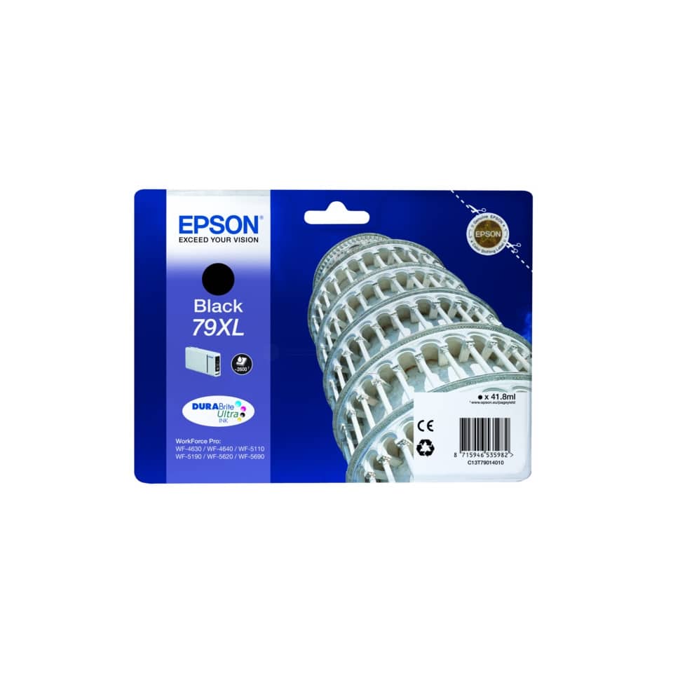 Original Epson Tintenpatrone schwarz High-Capacity (C13T79014010,T790140,79XL,T7901,T79014010)