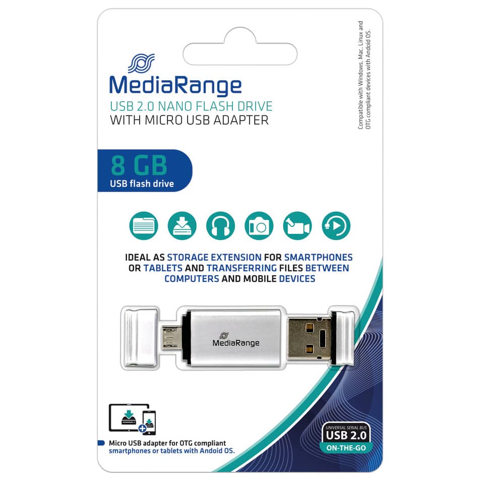 USB Mobile 2 in 1 OTG USB-Stick 8GB