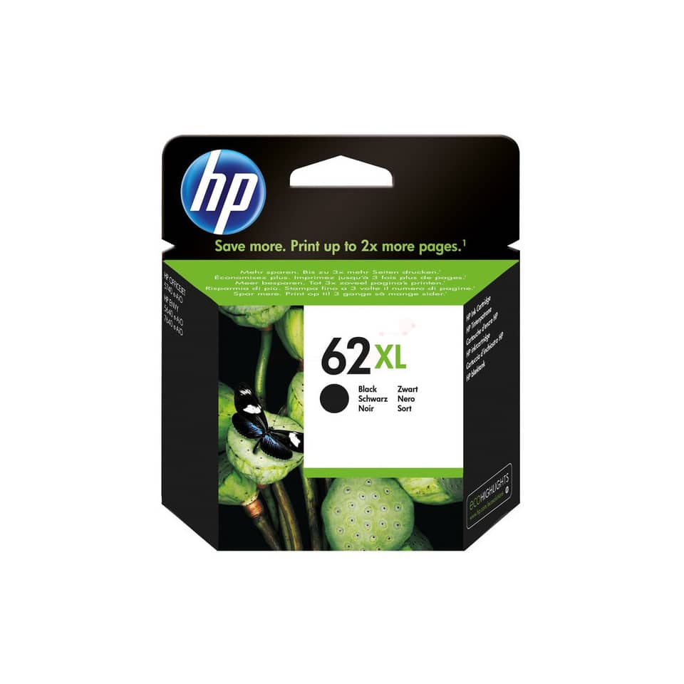 Original HP Druckkopfpatrone schwarz High-Capacity (C2P05AE,C2P05AE#ABE,C2P05AE#ACU,C2P05AE#UUQ,C2P05AE#UUS,62XL,62XLBK,62XLBLACK,NO62XL,NO62XLBK,NO62XLBLACK)