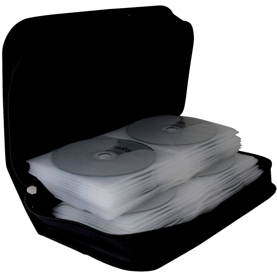 Archivierungsmappe für 96 Discs, Nylon, schwarz