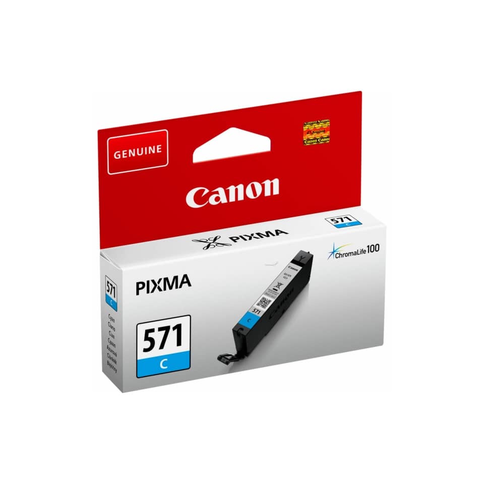 Original Canon Tintenpatrone cyan (0386C001,0386C001AA,386C001,386C001AA,CLI-571C)
