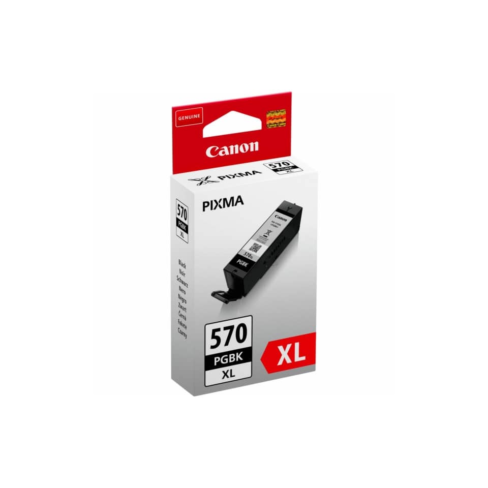 Original Canon Tintenpatrone schwarz High-Capacity pigmentiert (0318C001,0318C001AA,318C001,318C001AA,PGI-570PGBKXL)