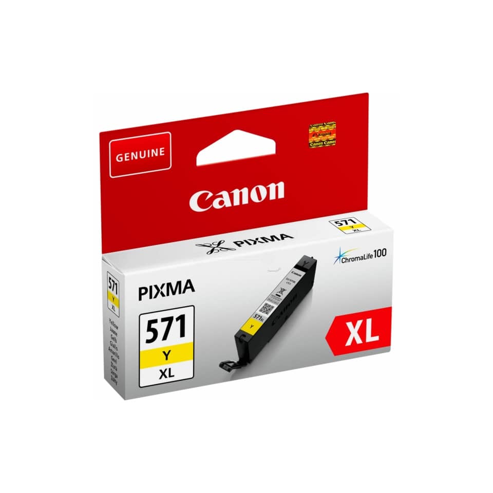Original Canon Tintenpatrone gelb High-Capacity (0334C001,0334C001AA,334C001,334C001AA,CLI-571XLY,CLI-571YXL)
