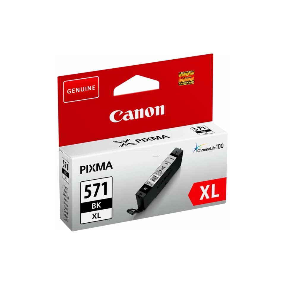 Original Canon Tintenpatrone schwarz High-Capacity (0331C001,0331C001AA,331C001,331C001AA,CLI-571BKXL,CLI-571XLBK)