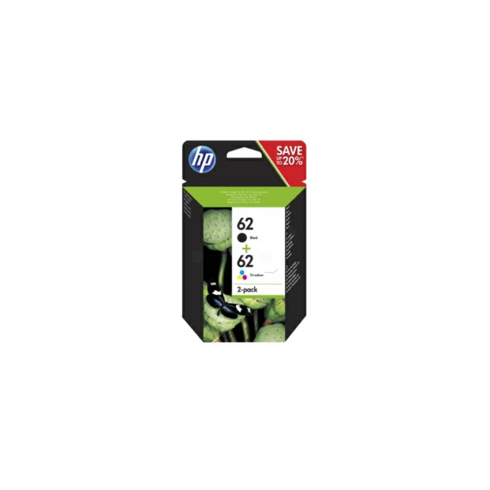Original HP Druckkopfpatrone Multipack schwarz + color (N9J71AE,N9J71AE#ACU,62,NO62)