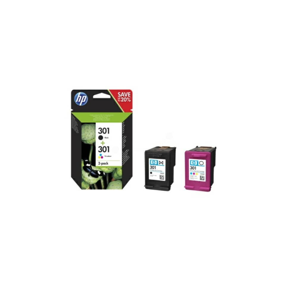 Original HP Druckkopfpatrone Multipack schwarz + color (N9J72AE,N9J72AE#ACU,301,NO301)