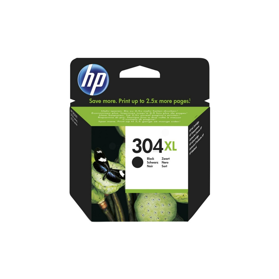 Original HP Druckkopfpatrone schwarz High-Capacity (N9K08AE,N9K08AE#ABE,N9K08AE#ACU,N9K08AE#BA3,N9K08AE#BGX,N9K08AE#UUS,304XL,304XLBK,304XLBLACK,NO304XL,NO304XLBK,NO304XLBLACK)