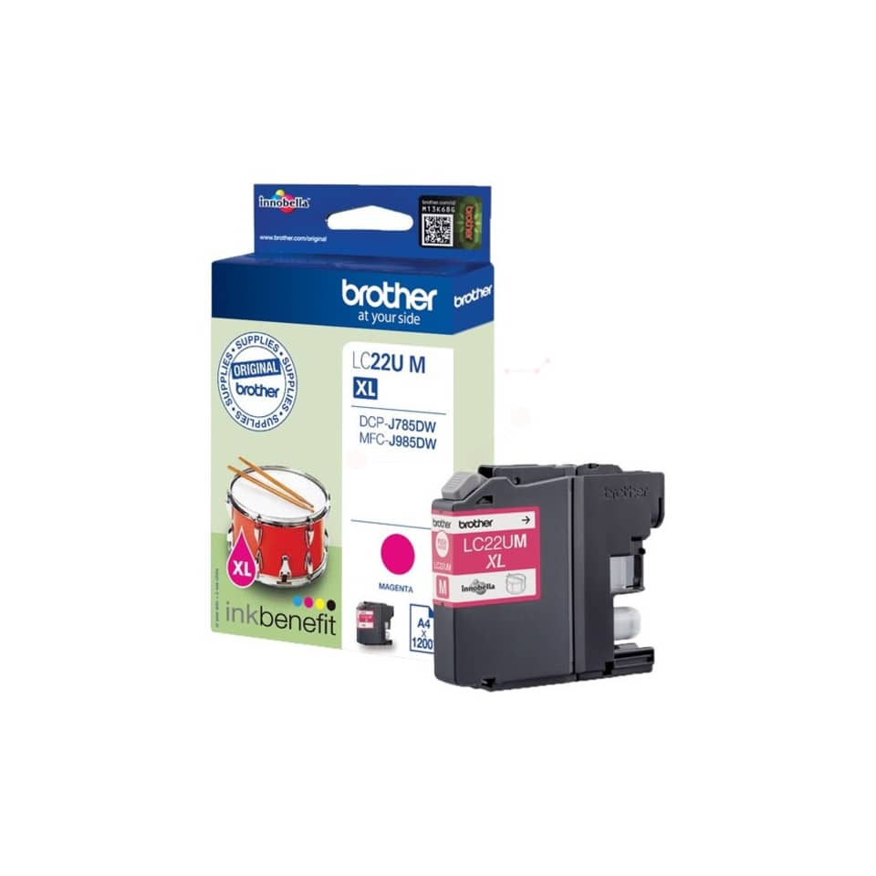 Original Brother Tintenpatrone magenta XL (LC-22UM)