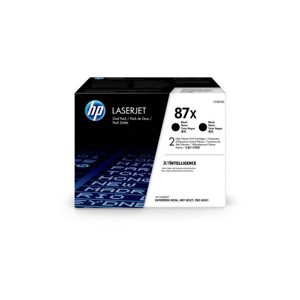 Original HP Tonerkartusche High-Capacity Doppelpack (CF287XD,87X,87XBK,87XBLACK,NO87X,NO87XBK,NO87XBLACK)