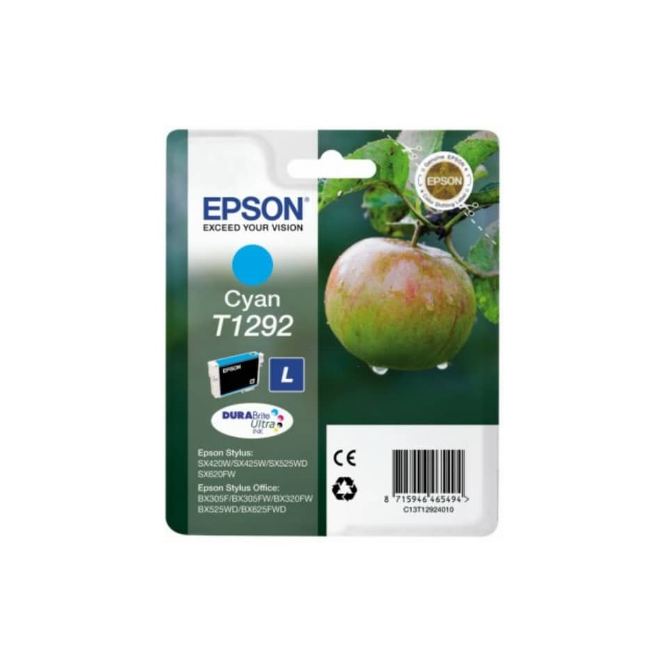 Original Epson Tintenpatrone cyan (C13T12924012,T1292,T12924012)