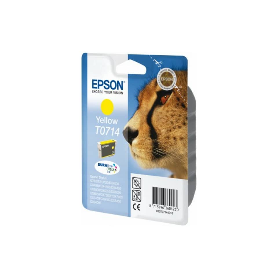 Original Epson Tintenpatrone gelb (C13T07144012,T0714,T07144012)