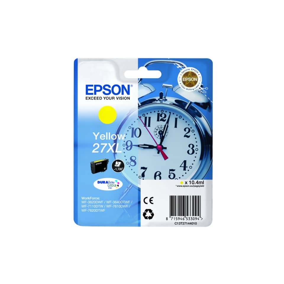 Original Epson Tintenpatrone gelb High-Capacity (C13T27144012,27XL,T27144012)