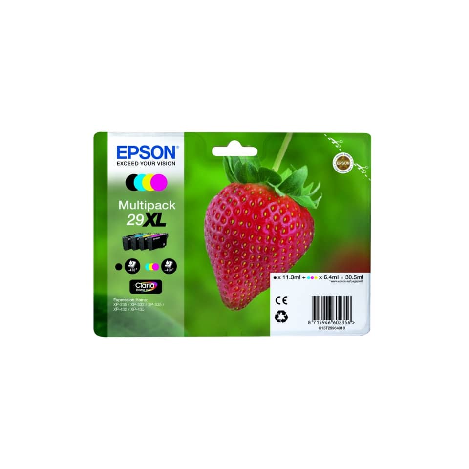 Original Epson Tintenpatrone MultiPack Bk,C,M,Y High-Capacity (C13T29964012,29XL,T2996,T29964012)