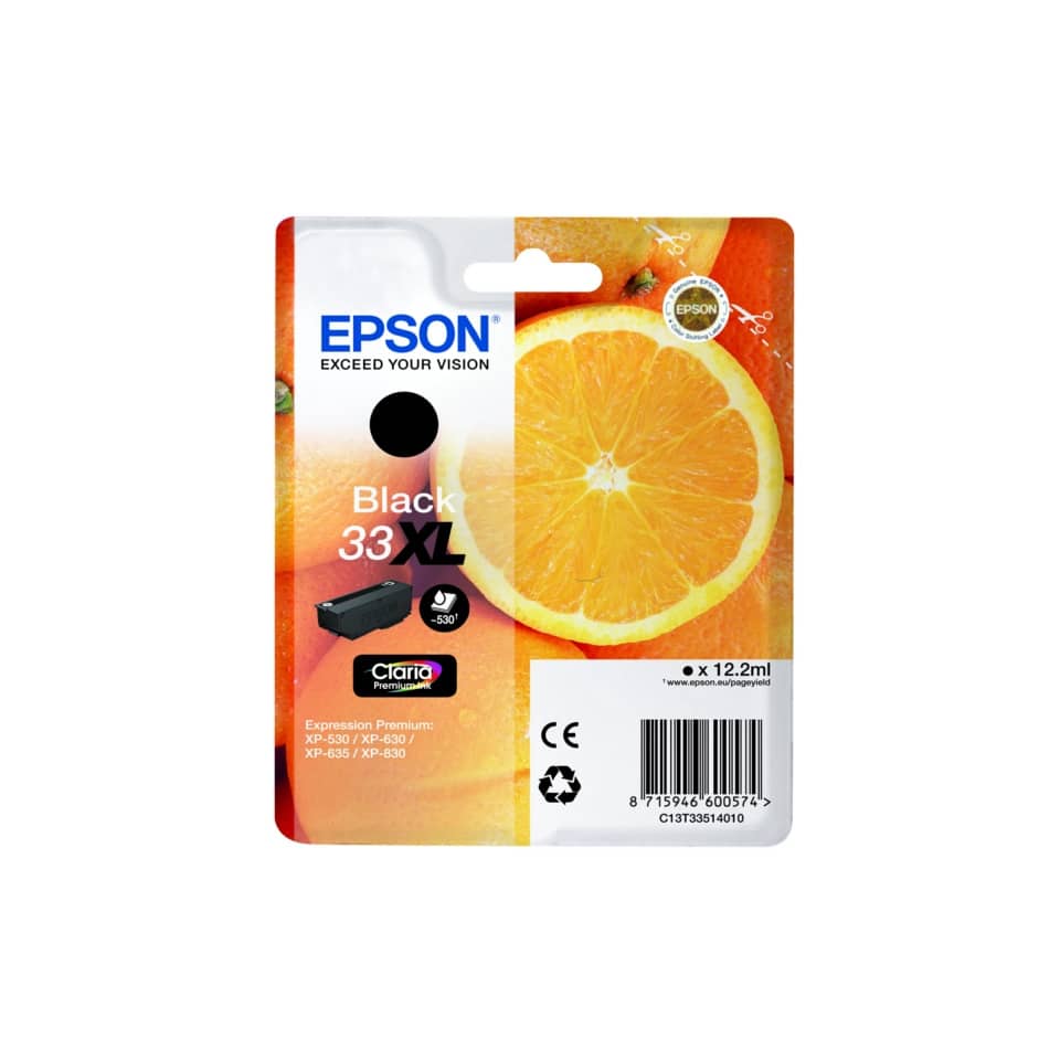 Original Epson Tintenpatrone schwarz High-Capacity (C13T33514012,33XL,T3351,T33514012)