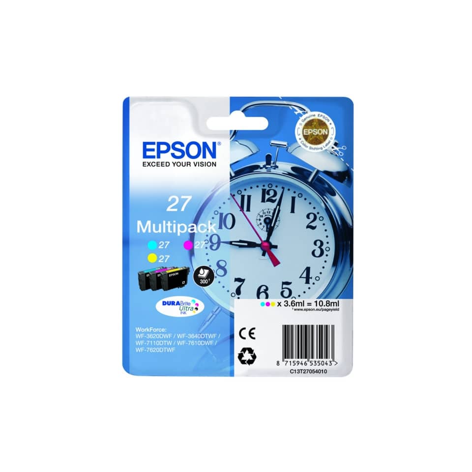 Original Epson Tintenpatrone MultiPack C,M,Y (C13T27054012,27,T27054012)