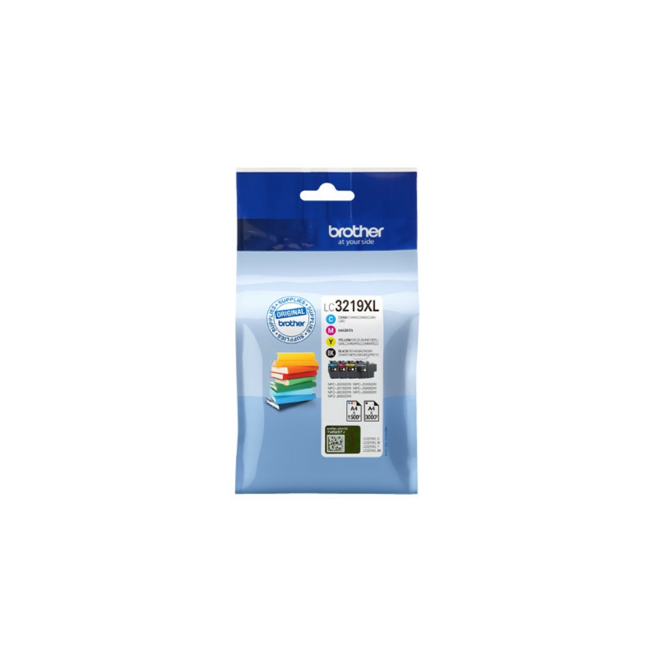 Original Brother Tintenpatrone MultiPack Bk,C,M,Y Blister (LC-3219XLVALDR)