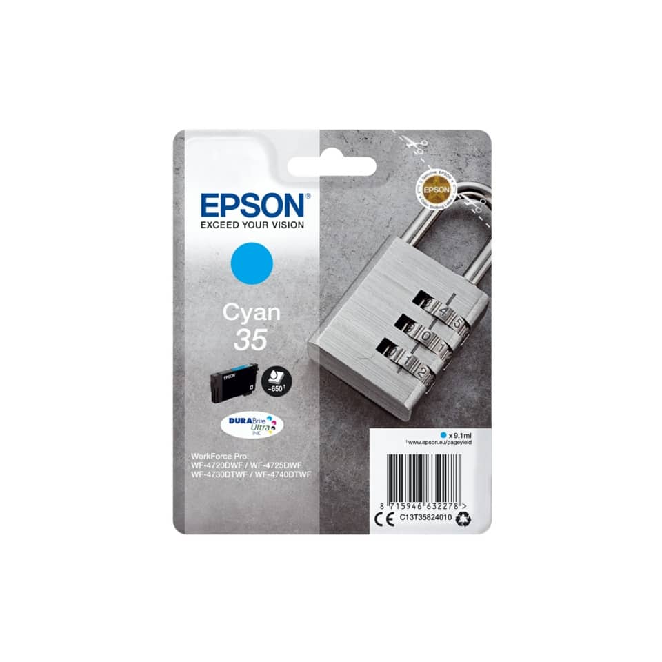Original Epson Tintenpatrone cyan (C13T35824010,T358240,35,T3582,T35824010)