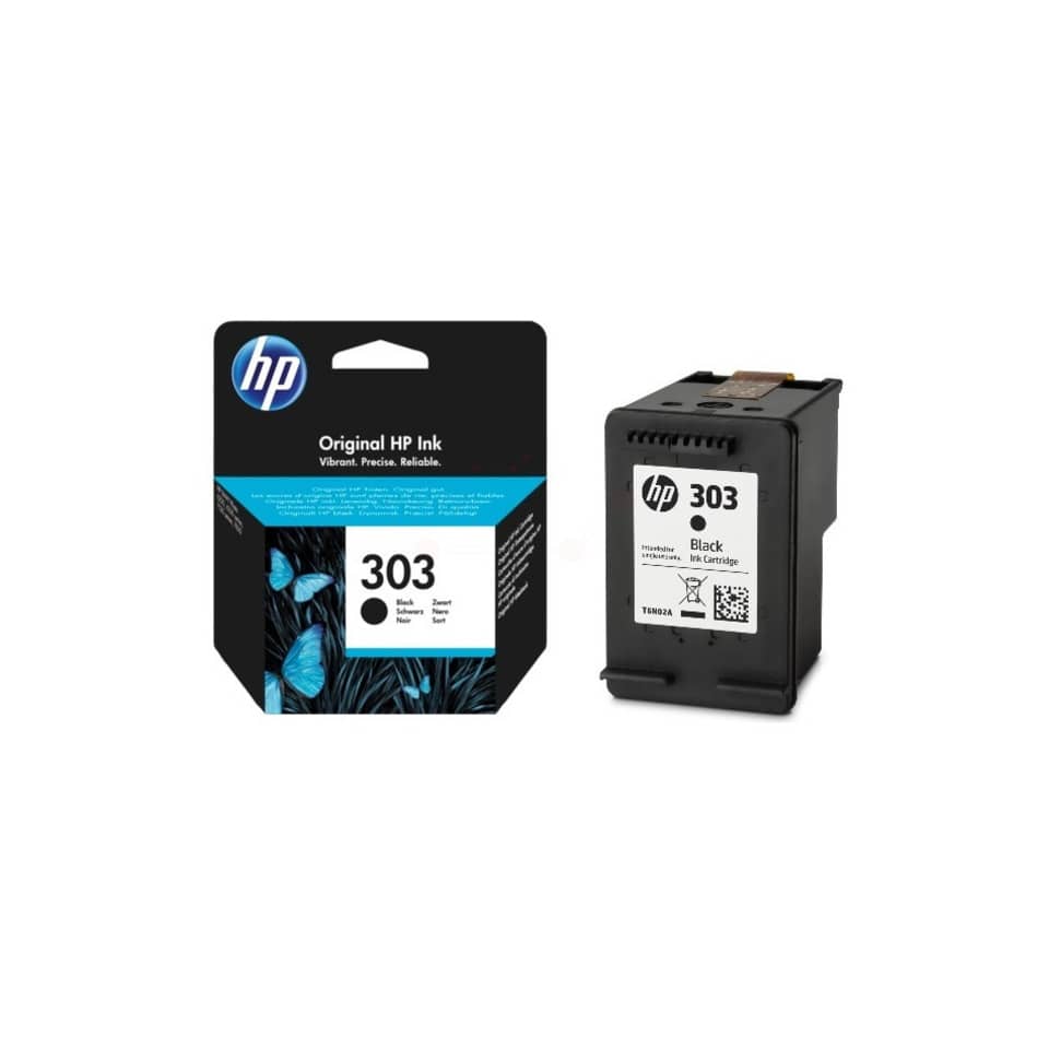 Original HP Druckkopfpatrone schwarz (T6N02AE,T6N02AE#ABE,T6N02AE#ACU,T6N02AE#BA3,T6N02AE#UUQ,T6N02AE#UUS,303,303BK,303BLACK,NO303,NO303BK,NO303BLACK)