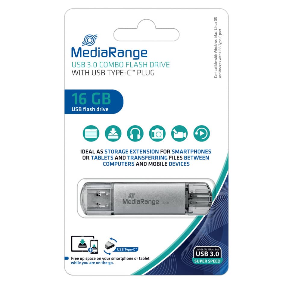 USB Stick 3.1 Kombo-Speicherstick, mit USB Type-C Stecker - 16 GM